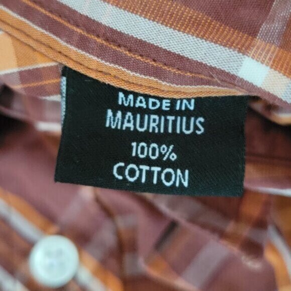 Canterbury of New Zealand Plaid Button Down Shirt Long Sleeve Size L - Picture 5 of 13